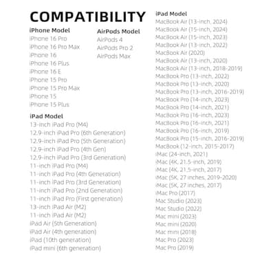 Car Carplay Cable for iPhone 16E 16 15 Pro Max Car Accessories Charger, iPhone 16 15 Carplay Cable USB a to USB c Cable Adapter Galaxy Note S10, LG,Moto， i Phone SE4 17 16E 15 Pro Plus Charging 3ft - Image 2