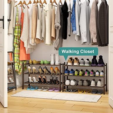 viewcare Shoe Rack for Closet, 3-Tier Bamboo Wood Shoe Racks, Stackable | Beautiful | Natural | Functional | Sturdy, Bamboo Shoe Rack for Entryway Hallway Closet - Image 5