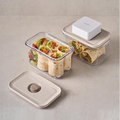 VAKUEN Premium Airtight Food Storage Container. Special Edition Mercury Color 8P/Set. 7pcs Container and Vacuum Sealer. Patented Double Silicone Lining, 100% Leak Proof, BPA-FREE - Image 8