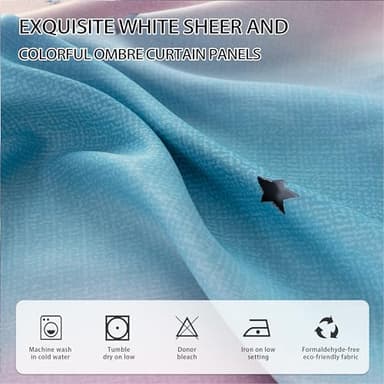 XiDi Pink and Purple Curtains 84 Inches Long for Girls Bedroom 2 Panels Blackout Rainbow Nursery Curtains for Kids Room Unicorn Princess Theme Home Decor Living Room Pink/Purple W52 X L84 - Image 3