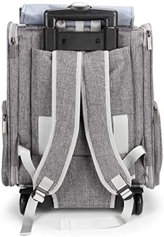 Lollimeow Pet Rolling Carrier, Dog Backpack with Wheels,Cats,Puppies Travel Bag with Wheels,Dog Trolley(Grey - Image 7