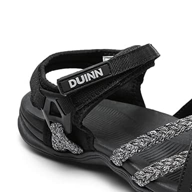 UBFEN Womens Hiking Sandal Sport Sandal Straps with Adjustable Hooks Arch Support Vacation Casual Comfortable Outdoor Adventure Camping Size 6 Black Grey - Image 3
