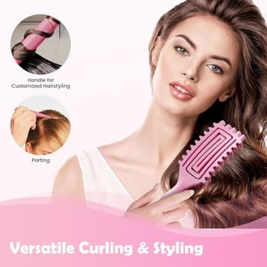 Curl Defining Brush, Curly Hair Brush Defining with Side Gear for Combing, Shaping, and Styling Curly Hair, Lightweight Candy Brush Suitable for All Wet or Dry Hair Types for Women and Men (Pink) - Image 6