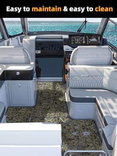 FOCEAN Boat Flooring EVA Foam Boat Decking Camo Marine Flooring Self-Adhesive Marine Mat for Motorboat RV Yacht Kayak, 94.5''x 23.6'', Forest Camo - Image 5