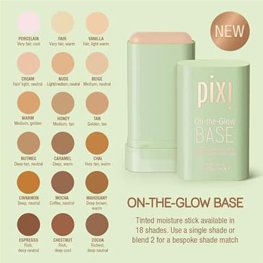 Pixi Beauty On-the-Glow Base| Tinted Moisturizer Foundation Stick | Nude: Light/medium, neutral shade| 0.6 oz / 19g - Image 7