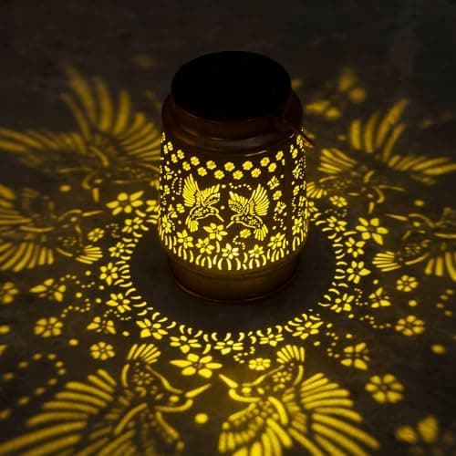 Solar Lanterns Outdoor Hummingbird Lights Garden Decor, Mothers Day Gifts for Mom, Metal Hanging for Porch, Yard, Backyard, Patio, Gifts for Women Mom Grandma - Image 1