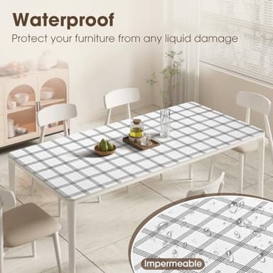 ALIUNI Drawer and Shelf Liner, Non-Slip Kitchen Cabinet Liners Non-Adhesive Thick Strong Grip Waterproof Washable Mats Protect Dresser Shelves Cupboard Bathroom Cabinets, White Stripes, 12 in X 10 FT - Image 5