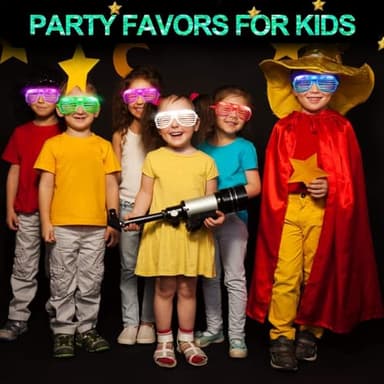 20 Pack LED Glasses Party Favors Light Up Glasses, Glow In The Dark Party Supplies Accessories for Adult, Glasses Neon Sunglasses Birthday Wedding Pool Helloween Back to School Party Favors - Image 6