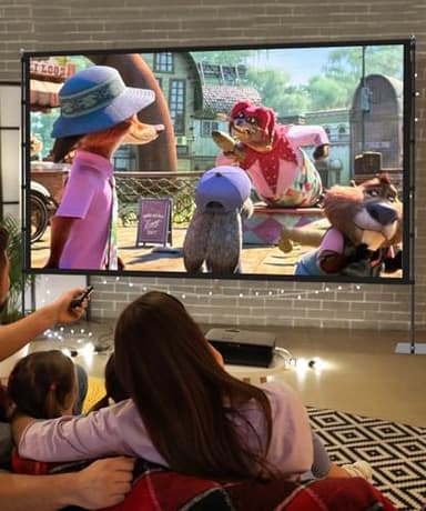 STWUI Projector Screen with Stand - 100 Inch Outdoor Projector Screen Portable Projector Screens 16:9 4K HD Outdoor Movie Screen with Carry Bag Can Enioy Home Theater Projection Screen - Image 8