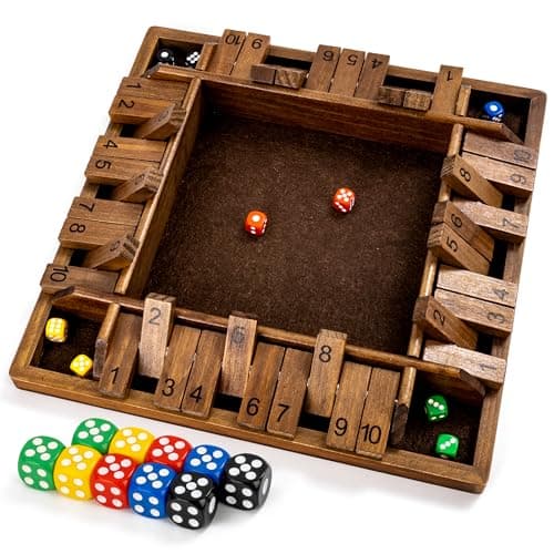 ropoda 14 Inches 4-Way Board Game (2-4 Players) for Kids & Adults [Large Wooden Game, 8 Dice + Rules] Smart Addition Learning Game – Vantage Style - Image 1