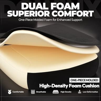 Dowinx Fabric Gaming Chair with Footrest, Big and Tall Ergonomic Gamer Chair with Lumbar Support, Wide Back Computer Chair for Heavy People, Black - Image 4