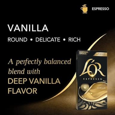 L'OR Espresso Capsules, 30 Count Vanilla, Single-Serve Aluminum Coffee Capsules Compatible with the L'OR BARISTA System & *Nespresso Original Machines - Image 3