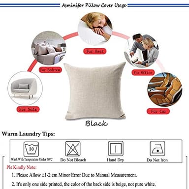 Asminifor Fresh Flower & Rabbit Decorative Farmhouse Pillow Covers Home Decor Cotton Linen Butterfly Throw Pillow Case Cushion Cover 18" x 18" (Rabbit White-Floral) - Image 4