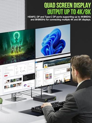 Mini PC Workstation,13900HK(14C/20T) up to 5.4GHz, Mini Computer 32GB DDR5 RAM 1TB SSD, 8X USB Ports/COM/HDMI/DP Office Business - Image 5