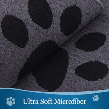 Buganda Dog Door Mat for Muddy Paws, Absorbent Dirt Trapper Washable Indoor Doormats, Non Slip Low-Profile Mud Mat for Dogs, Front Entrance Doormat for Inside Floor (30x20 Inches, Black) - Image 4