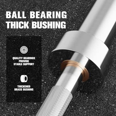 RitFit 7-foot Olympic Barbell Bar, General Purpose Weight Bar Suitable for Olympic Lifts and Power Lifts, 500LBS Capacity - Image 5