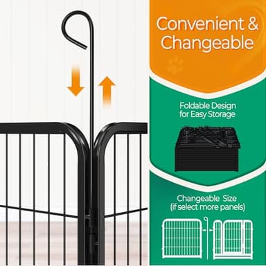 Yaheetech Dog Playpen Outdoor 24 inch 12 Panels Indoor Dog Fence Metal Dog Pen Heavy Duty Pet Puppy Exercise Pen for RV Camping Garden Yard - Image 8