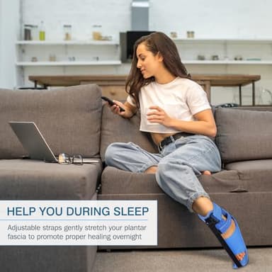 KTSAY Upgrade Plantar Fasciitis Night Splint & Relief Brace with Adjustable Straps - Support for Achilles Tendonitis, Heel Spur Pain, Day & Night Use - Image 5