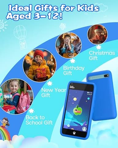 MOMILLA Kids Toys Smart Phone, 3.97" Touchscreen, Birthday Gifts for Kids, 16GB Toddler Learning Cell Phone with Games, Boys Girls Toys for Age 3 4 5 6 7 8 9 Year Old（Front Camera Only - Image 8