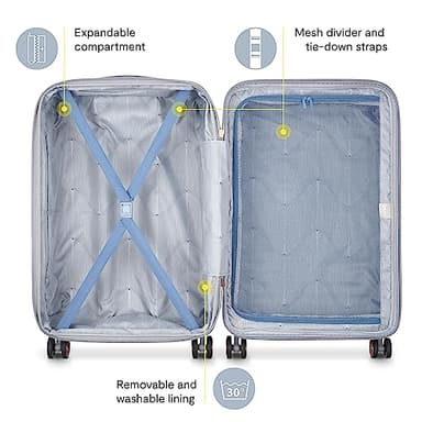 DELSEY PARIS Cruise 3.0 Hardside Expandable Luggage with Spinner Wheels, Graphite, 3 Piece Set (20/24/28) - Image 3