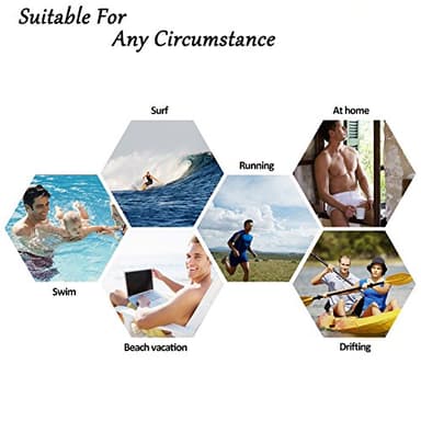 SILKWORLD Men's Swim Trunks Quick Dry Beach Shorts with Pockets (US M, Black) - Image 6