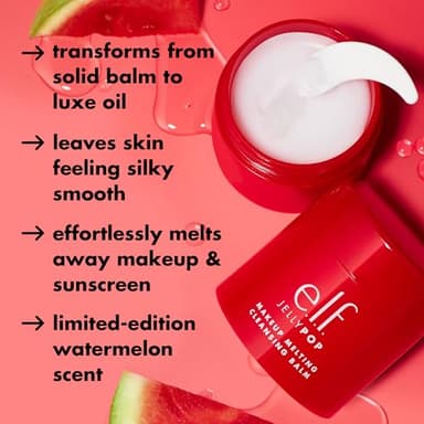 e.l.f. Jelly Pop Makeup Melting Cleansing Balm, Limited Edition Face Cleanser & Makeup Remover, Creates Smooth & Soft Skin, Vegan & Cruelty-Free - Image 2