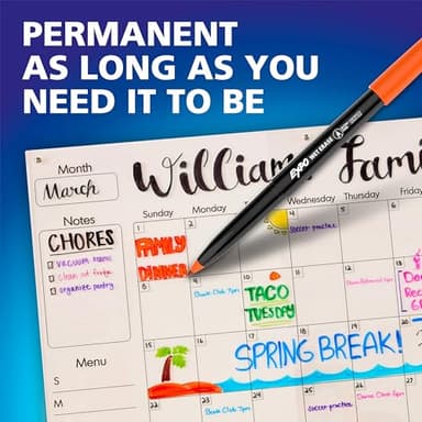 EXPO Wet Erase Markers, Semi-Permanent Markers, Assorted, Ultra Fine Tip, 12 Count - Image 2