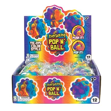 Raymond Geddes Everlasting Pop N Ball Stress Ball Fidget Toy Set (Pack of 12), Multi (72035) - Image 3
