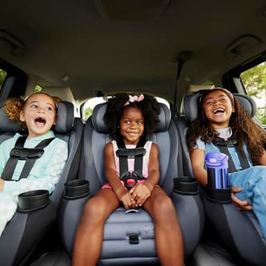 Safety 1st Ellaris 3-in-1 Convertible Car Seat, Slim Fit Design, Rear & Forward-Facing, 5-Position Headrest, 3-Across Fit, Travel-Friendly with Machine-Washable Seat Pad, Peacock Blue - Image 9
