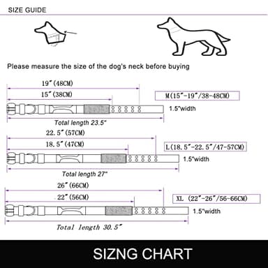 Yunleparks Reflective Dog Collar Heavy Duty Tactical with Control Handle and Metal Buckle for Dog Training(Medium, Black) - Image 4