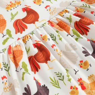 Farm Baby Clothes Animals Rooster Hen Print Fly Sleeve Baby Dress Summer Clothes 6 12 18 24Months 2T 3T 4T 5T 6T (US, Age, 4 Years, 5 Years, Chicken A) - Image 7