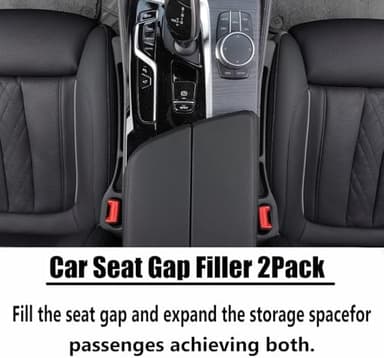 No Drop Seat Guard,Car Seat Gap Filler,Drop seat Gap fillers Between Seat and Console Stop Things from Dropping (Black - Image 5