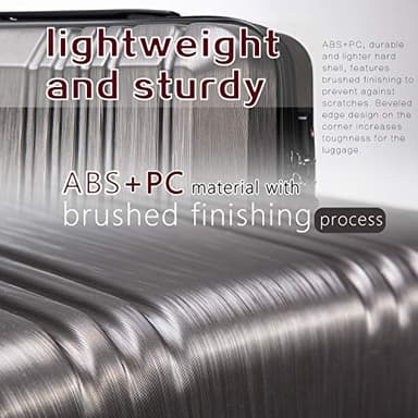 Coolife Luggage Expandable Suitcase PC+ABS 3 Piece Set with TSA Lock Spinner - Image 3