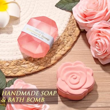 Birthday Gifts for Women Self Care Gifts, Rose Spa Gifts Baskets Bath Set Get Well Gifts Care Package Relaxation Valentines Day Gifts for Her Women Mom Sister Friend Wife Girlfriend Teacher w/ Blanket - Image 7