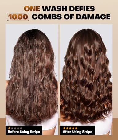Srripo Collagen Hair Mask for Deep Conditioning, Keratin Hair Treatment with 4 Hydrolyzed Proteins, Moroccan & Avocado Oils Conditioner for Nourish, Calendula Gentian Extracts Care Dry & Damaged Hair - Image 2