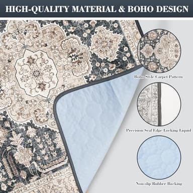 Dogcator Thicken Washable Pee Pads for Dogs, Super Absorbent & Quick Dry, 54"x72" Reusable Dog Pads, Non-Slip, Multi-Purpose, Dark Navy Polyester - Image 3