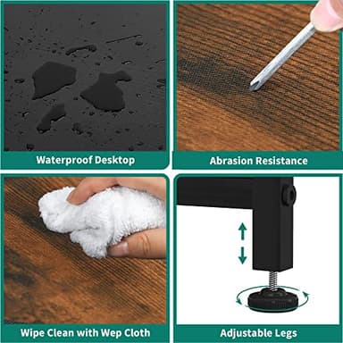 YITAHOME Dresser for Bedroom with 9 Drawers - Fabric Storage Tower, Tall Chest Organizer Unit for Living Room, Entryway, Closets with Sturdy Steel Frame, Wooden Top, Brown - Image 6