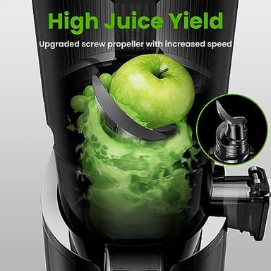 Cold Press Juicer, Amumu Slow Masticating Machines with 5.4" Extra Large Feed Chute Fit Whole Fruits & Vegetables Easy Clean Self Feeding Effortless for Batch Juicing, High Juice Yield, BPA Free 250W - Image 3