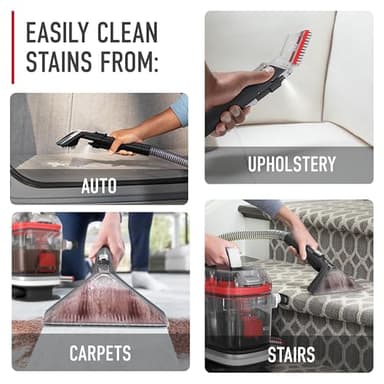 Hoover CleanSlate Plus Portable Carpet + Upholstery Spot Cleaner Machine, Powerful Suction with Versatile Tools, Pet Stain Remover, Car and Auto Detailer, Pair with Hoover Carpet Cleaner Solution - Image 4