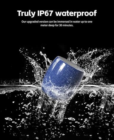 Small Speaker, Bluetooth Speaker with 360°HD Stereo Sound and Robust Bass, Mini Speakers with Hands-Free Call, IP67 Waterproof, Portable Speakers for Shower, Room, Car, Trip, Ideal Gift for Men, Women - Image 3