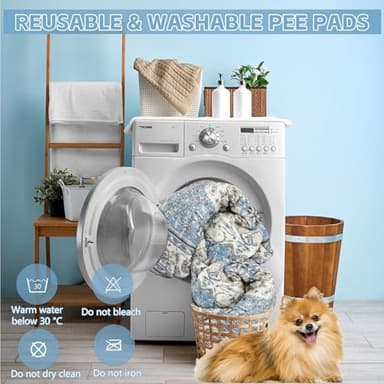 AIHSUMC Washable Thickened Pee Pads for Dogs, 2 Pack (36"x42") Upgrade Reusable Puppy Pads with Non-Slip Rug, Super Absorbent Leakproof Puppy Training & Whelping Pads for Dogs, Doggie - Image 7