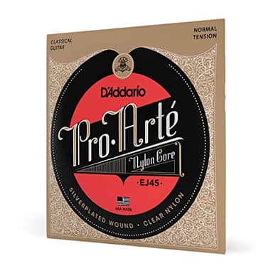 D'Addario Pro Arté Nylon Classical Guitar Strings, EJ45, Normal Tension, 6-String Set, Pack of 1 - Image 1