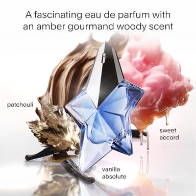 Mugler Angel - Eau de Parfum - Women's Perfume - Ambery & Woody - With Bergamot, Praline, and Patchouli - Long Lasting Fragrance - 3.3 Fl Oz - Image 2