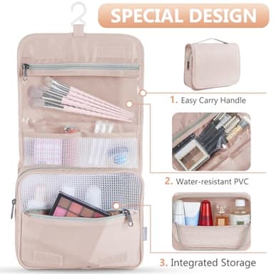 10 Set/8 Set Packing Cubes for Travel, Gifts for Women Mom,Anti-Tearing Suitcase Organizer for Luggage with Shoe & Hanging Toiletry Bag,OlarHike Vacation Essentials & Accessories for Cruise Ship,Cream - Image 3