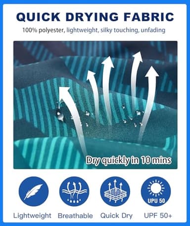 APTRO Men's Swim Trunks 9" Quick Dry Bathing Suit Big & Tall Beach Swimsuits #063 Green M - Image 4