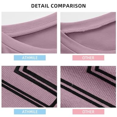 ATHMILE Plus Size Tops Womens Oversized T Shirts Loose Fit Crewneck Short Sleeve Tops Casual Blouse Y2K 2025 Basic Tee Beach DarkPink - Image 3