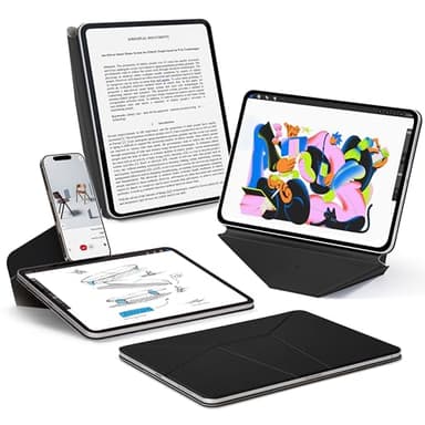 MOFT Dynamic Folio Case for iPad mini 7 A17 Pro 2024 & iPad mini 6th A15 2021, 8.3 Inch Silm Magnetic Stand Case with 20+ Viewing Angles, Auto Wake/Sleep, Ultra Thin, Jet Black - Image 1