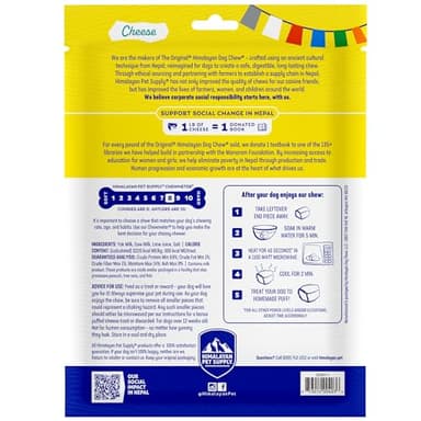 Himalayan Dog Chew Original Yak Cheese Dog Chews, The Better-For-You Chew, 100% Natural, Long Lasting, Healthy Safe Dog Treats, Lactose & Grain Free, Protein Rich, For Dogs 65 Lbs & Smaller, 5-Count - Image 9
