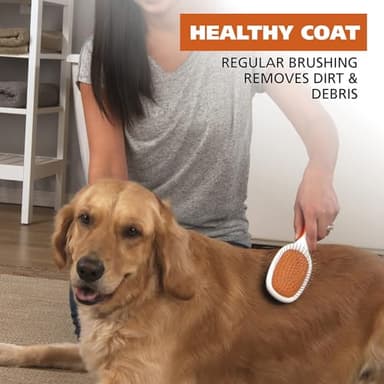 Wahl Premium Pet Double Sided Pin Bristle Brush with Patented Stacked Pin Design for Dogs - Removes Loose Hair & Stimulates the Skin while Creating a Soft Coat Shine - Model 858501 - Image 2