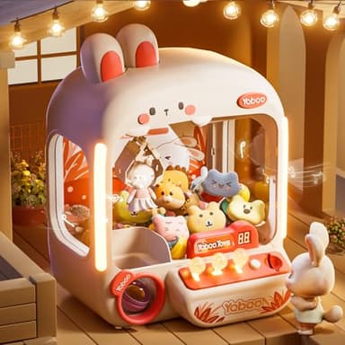 64 PCS Large Claw Machine for Kids Bunny, Vending Machine Toys for Girls 5 6 7 8 Year Old, Candy and Prize Electronic Dispenser Game Ages 5-7 6-8, Christmas Birthday Gift for 3 4 5 6 Year Old - Image 2